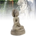 thumbnail image 4 of Figura Zen, Estatua de DecorAció del interior Jardín al Aire Libre, Escultura de Budismo de Meditacia, Acabado de Piedra Gris de Piedra Caliza, Resistente de Material a la, 4 of 7
