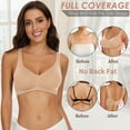thumbnail image 3 of Cassie Liz Smoothing Wireless Bras for Women Comfort Seamless Bra Full Coverage Push Up Bra Adjustable Padded Bra, 3 of 6