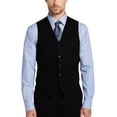 thumbnail image 4 of Mens Three Piece Two Button Modern Fit Italian Styled Single Breasted Suit Set | Black White Taupe Sapphire Eggplant Olive Navy Brown, 4 of 4