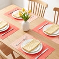 thumbnail image 2 of Plastic Placemats Set of 6 Rectangle Placemats for Table Decor Washable Heat Resistant Table Placemats Wipeable Table Mat Orange Red 17.7x11.8inch, 2 of 6