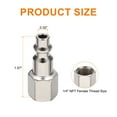 thumbnail image 2 of 5pcs Industrial Air Plug 1/4" NPT Female High Flow Quick Connect Air Fittings Air Compressor Accessories, 2 of 7