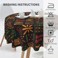 thumbnail image 6 of ZICANCN Round Table Cloths 60 Inch, Ethnic Aztec Lines Table Cover Waterproof Washable Outdoor Picnic Tablecloth, 6 of 8