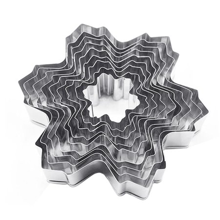 Snowflake Cookie Cutter - 9PCS/SET Snowflake Shape Stainless Steel Cookie Cutter DIY Kitchen Baking Mould Cookies Biscuit Fondant Decorating Mold Tool