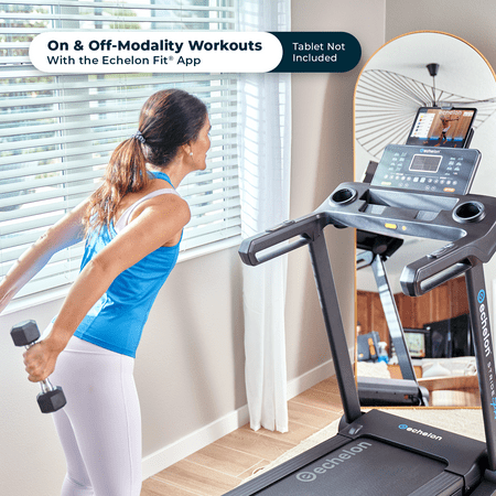 Echelon - Stride 30 Sport Smart Foldable Exercise Treadmill with Cushioned Deck - Black