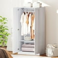 thumbnail image 2 of HOMCOM Modern Armoire Wardrobe Closet, 2 Door Wardrobe Cabinet, White, 2 of 10