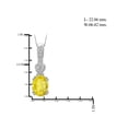 thumbnail image 3 of JewelersClub Silver Necklaces for Women –Silver Necklace for Women .925 Sterling Silver – Yellow Sapphire Necklace Centerpiece, White Diamond Accents – Hypoallergenic Pendant, 3 of 4