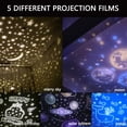 thumbnail image 3 of Proyector de luz nocturna para niños – Lámpara de proyección planetaria giratoria 360° giratoria con 5 películas y 4 modos para dormitorio, adultos, niños, dormitorio de bebé, regalo de cumpleaños, 3 of 7