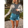 thumbnail image 3 of xiaxaixu Pull Automne Hiver pour Femmes, Col Rond Imprimé Léopard, 3 of 3