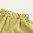 thumbnail image 4 of Fesfesfes Kids' 2-Piece Summer Outfit Set Girls Soft Breathable Short Sleeve Round Neck Top and Solid Color Shorts Casual Comfortable Clothing Sets for Children(Green,2-3 Years), 4 of 6