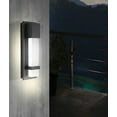 thumbnail image 3 of Eglo 1x11w Led Outdoor Wall Light W/ Matte Black Finish & Clear Seeded Glass - 202955A, 3 of 6