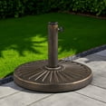 thumbnail image 4 of Abble 26.5 lbs Outdoor Patio Market Umbrella Base, Patio Umbrella Stand for Yard Garden Poolside in Bronze, 4 of 9