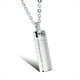 thumbnail image 4 of Collar con colgante de acero de titanio para hombre, cruz bíblica maciza, con cadena de 50 cm (plata), 4 of 6