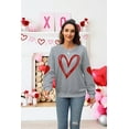thumbnail image 6 of VILOVE Women Valentine's Day Love Heart Graphic Sweatshirts Crew Neck Long Sleeve Pullover Casual Blouse Tops, 6 of 9