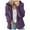 Purple, variant on yievot Women's Zip Up Faux Shearling Fluffy Hooded Jacket Coat Winter Warm Outerwear
