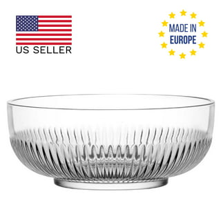 Vira 63.5 Ounce Glass Serving Bowl | Beautiful Wavy Design, Thick, Durable  Glass, For Salads, Desserts, Fruit, and More, Microwave and Dishwasher