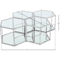 thumbnail image 4 of Meridian Furniture Sei Modular Stainless Steel and Glass 4 Piece Coffee Table, 4 of 5