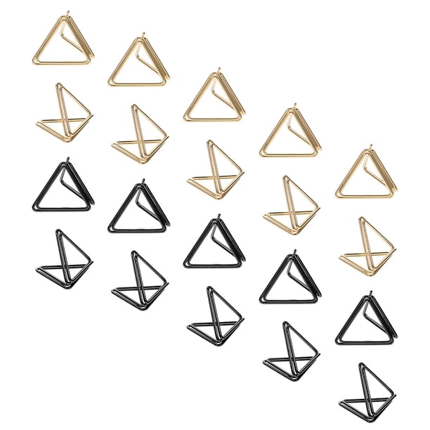 BESTYASH 30Ud Sujetapapeles Triangulares Coloridos Para Uso Diario En Aluminio Resistente