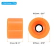 thumbnail image 2 of Uxcell 70mm 78A Soft Cruiser Wheels Street Wheels Skateboard Wheel Replacement PU Orange 4 Pack, 2 of 5