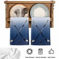 thumbnail image 5 of Navy Blue Ombre Kitchen Towels Set of 2, Black Hockey Sticks Minimalist Style Absorbent Dish Towels for Kitchen, Microfiber Hand Towel, Quick Drying Tea Towel for Cleaning Decorative Dishcloths, 5 of 7