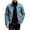 Blue, variant on qafoshin Stand Collar Casual Jacket for Men, Fall Fashion Solid Color Long Sleeve Full‑Zip Outerwear with Pockets