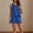 Blue, variant on Heisall Women's Two Piece Sets Short Sleeve Round Neck Top with Back Lace and High Waist Shorts Casual Lounge Sets Summer Outfits