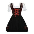thumbnail image 2 of Edelweiss Creek 3 Piece Short German Oktoberfest Dirndl Dresses for Women - Black and Red, 2 of 9