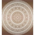 thumbnail image 3 of Brown Duvet Cover Set, Mandala Pattern and Ombre Detailed Round Flower Art with Accents Print, Decorative 3 Piece Bedding Set with 2 Pillow Shams, Queen Size, Dark Brown White, by Ambesonne, 3 of 3