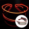 thumbnail image 3 of Gafas de sol luminosas LED, gafas con visera electrónica, estilo , Punk, para Cosplay, Halloween, bares, clubes, regalos para rojo Jinwen Gafas de sol luminosas, 3 of 8