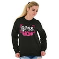 thumbnail image 3 of Boss Mom Funny Cute Mothers Day Women Plus Size Crewneck Sweatshirt Brisco Brands 2X, 3 of 5