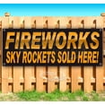 thumbnail image 1 of Fireworks Sky Rockets Sold Here 13 oz Vinyl Banner With Metal Grommets, 1 of 4