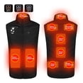thumbnail image 4 of Lolmot Unisex Heated Vest Men/Women Heated Gilet USB Electric Heating Waistcoat Rechargeable Body Warmer Heated Jacket 9 Heating Pads Winter Coat, 4 of 5