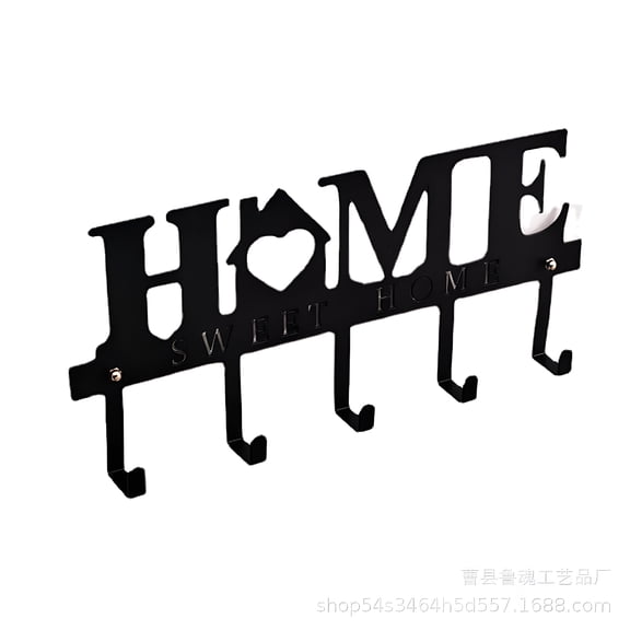 LAMIRO Keychain Wall Hanging,Key Holder for Wall,Black Wall Mount Key Hanger with 6 Double Key Hooks Metal Key Holder for Wall Decorative Key Rack Organizer for Entryway Doorway Hallway Garage