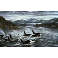 thumbnail image 2 of Tift, Jeff 18x13 White Modern Wood Framed Museum Art Print Titled - Whales, 2 of 4