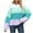 Purple, variant on Oversized Knit Sweaters Womens Trendy Striped Crewneck Long Sleeve Pullover Tops Colorblock Casual Sweatshirt (XL, Purple)