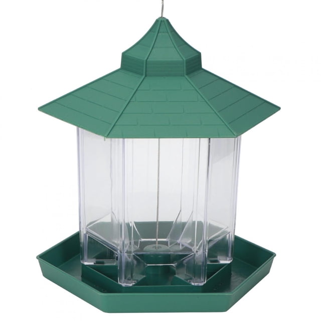 Suministros para pájaros, comedero para pájaros colgante transparente de plástico impermeable, alimentación de alimentos para pájaros, grado profesional Jadeshay A