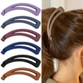 thumbnail image 2 of Big Hairpin Fine Workmanship Charming Compact Solid Color Banana Vertical Hair Barrette for Party, 2 of 8