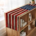 thumbnail image 6 of Table Runners 120 Inches Long Dress Scarves, Vintage American Flag Farmhouse Coffee/Dining/Kitchen Table Runner for Living Room, Retro USA Flag Wooden 13x120 Inch, 6 of 9