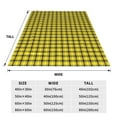 thumbnail image 3 of Balery Yellow Checkered Plaid Manta de Felpa Suave y Acogedora – Cobija de Franela Aterciopelada para Cama, Lavable y Cálida para Sofá, Mascotas, Transpirable-60"x50", 3 of 7