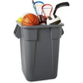 thumbnail image 3 of LLDPE Square Brute 40-Gallon Trash Can without Lid, Gray, for Restaurants/Garages/Offices/Mailrooms/Classrooms, 3 of 6