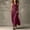 Wine, variant on Asgosdo Women Summer Dresses Halter Sleeveless Solid Color Slim Fit Flowy Trendy Vacation Maxi Dress