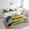 thumbnail image 2 of Erosebridal Kids Happy Camping Twin Bedding Sets 7-Piece,Cartoon Fox Deer Yellow Car Bedding Comforter Set for Boys Girls,Lightweight Room Decor, 2 of 6