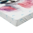 thumbnail image 2 of Ambesonne Funny Fitted Sheet, Retro Hipster Raccoon, Full Size, Pink Blue, 2 of 3