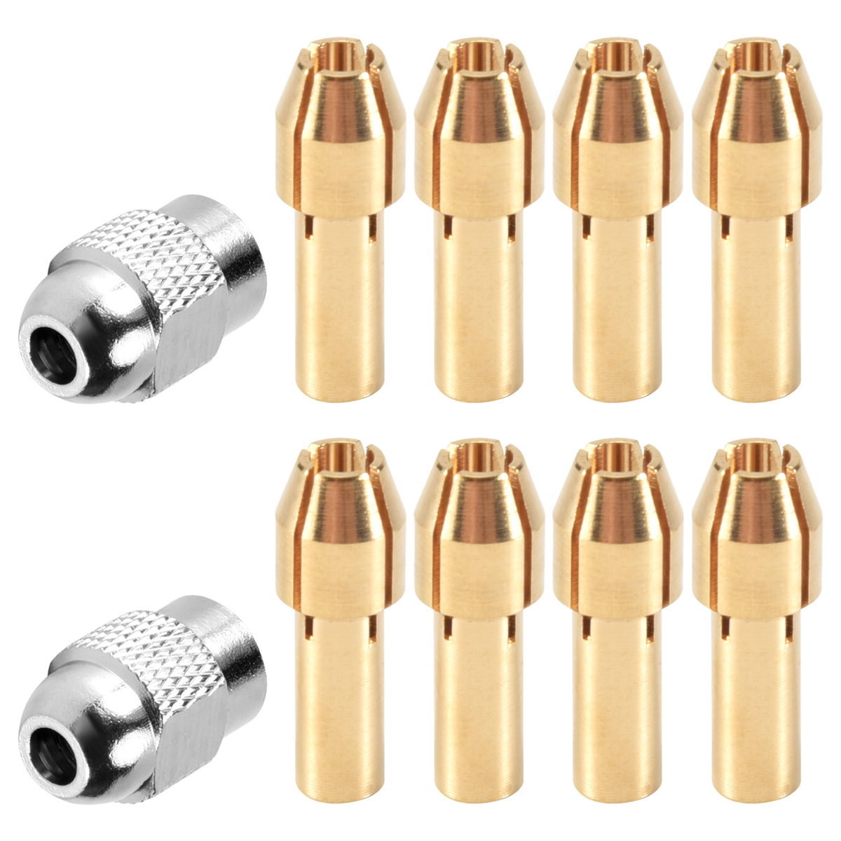 10-Pack 1/8 Inch (3.2 Mm) Brass Collets – For Dremel Flex Shafts & Rotary Tools