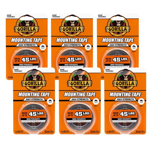 Cinta de montaje Gorilla Max Strength de doble cara, 1 cm x 1,5 m