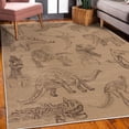 thumbnail image 3 of Jurassic Decorative Rug, Arrangement of Various Dinosaurs Illustrations Skeleton Biology Historic, Quality Carpet for Bedroom Dorm and Living Room, 6 Sizes, Dried Rose, by Ambesonne, 3 of 4