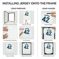 thumbnail image 3 of Hassch Display Frame With Uv Resistant Acrylic And Hanger, Wall Mounted Baseball Basketball Football Hockey Shirt Display Frame Black, 3 of 8