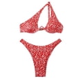 thumbnail image 1 of Traje de baño para mujer, bikini de dos piezas con soporte de acero y hombros divididos estampado para mujer, trajes de baño para mujer, 1 of 6