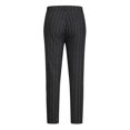 thumbnail image 3 of Men Striped Print Casual Pencil Pants Trousers Slim Fit Stretch Work Pants, 3 of 4