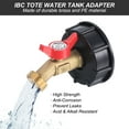 thumbnail image 6 of IBC Tote Fitting 275-330 Gallon IBC Tote Tank Adapter 2" Coarse Thread 1/2" x 3/4" GHT Brass Hose Valve Faucet, 6 of 6