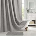 thumbnail image 5 of FRAMICS Waffle Shower Curtain Sets with Rug and Hooks, 14-Piece Thick Weighted Fabric Bathroom Sets, Wrinkle and Mildew-Resistant, Gray, 5 of 13